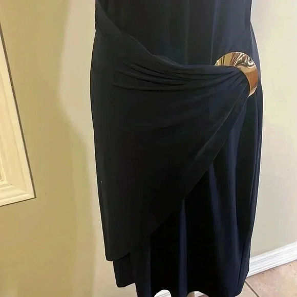 [US10]Frank Lyman Crew Neck with Key Hole Sleeveless Black  dress - Picture 3 of 9